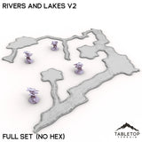 Tabletop Terrain Terrain HEXTECH Rivers and Lakes v2 - 6mm