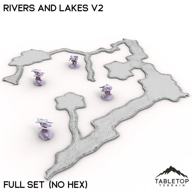 Tabletop Terrain Terrain HEXTECH Rivers and Lakes v2 - 6mm
