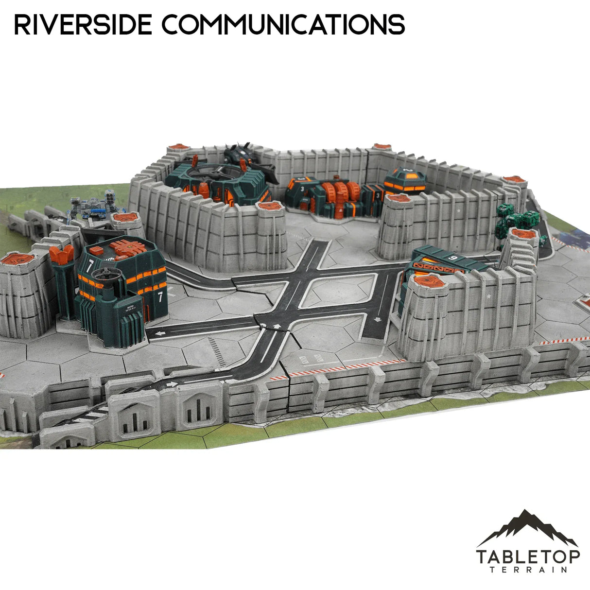 Tabletop Terrain Terrain HEXTECH Riverside Communications Center - 6mm