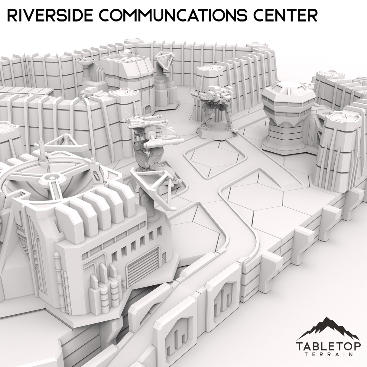 Tabletop Terrain Terrain HEXTECH Riverside Communications Center - 6mm