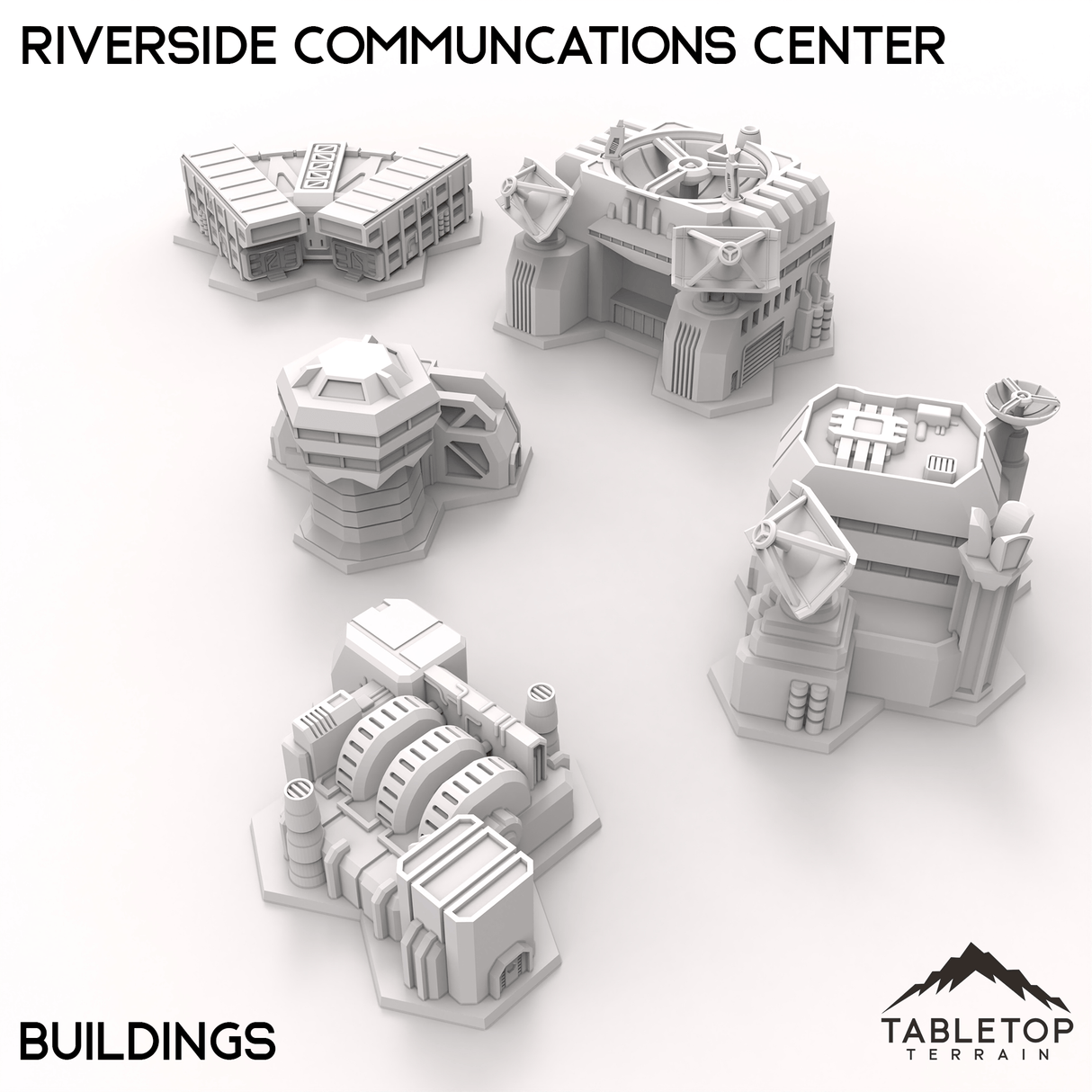 Tabletop Terrain Terrain HEXTECH Riverside Communications Center - 6mm