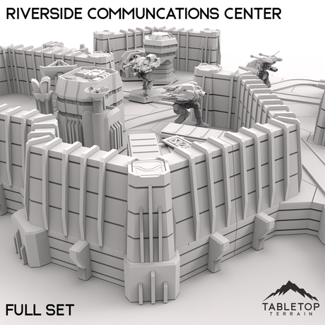 Tabletop Terrain Terrain HEXTECH Riverside Communications Center - 6mm