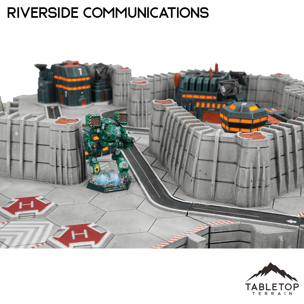 Tabletop Terrain Terrain HEXTECH Riverside Communications Center - 6mm