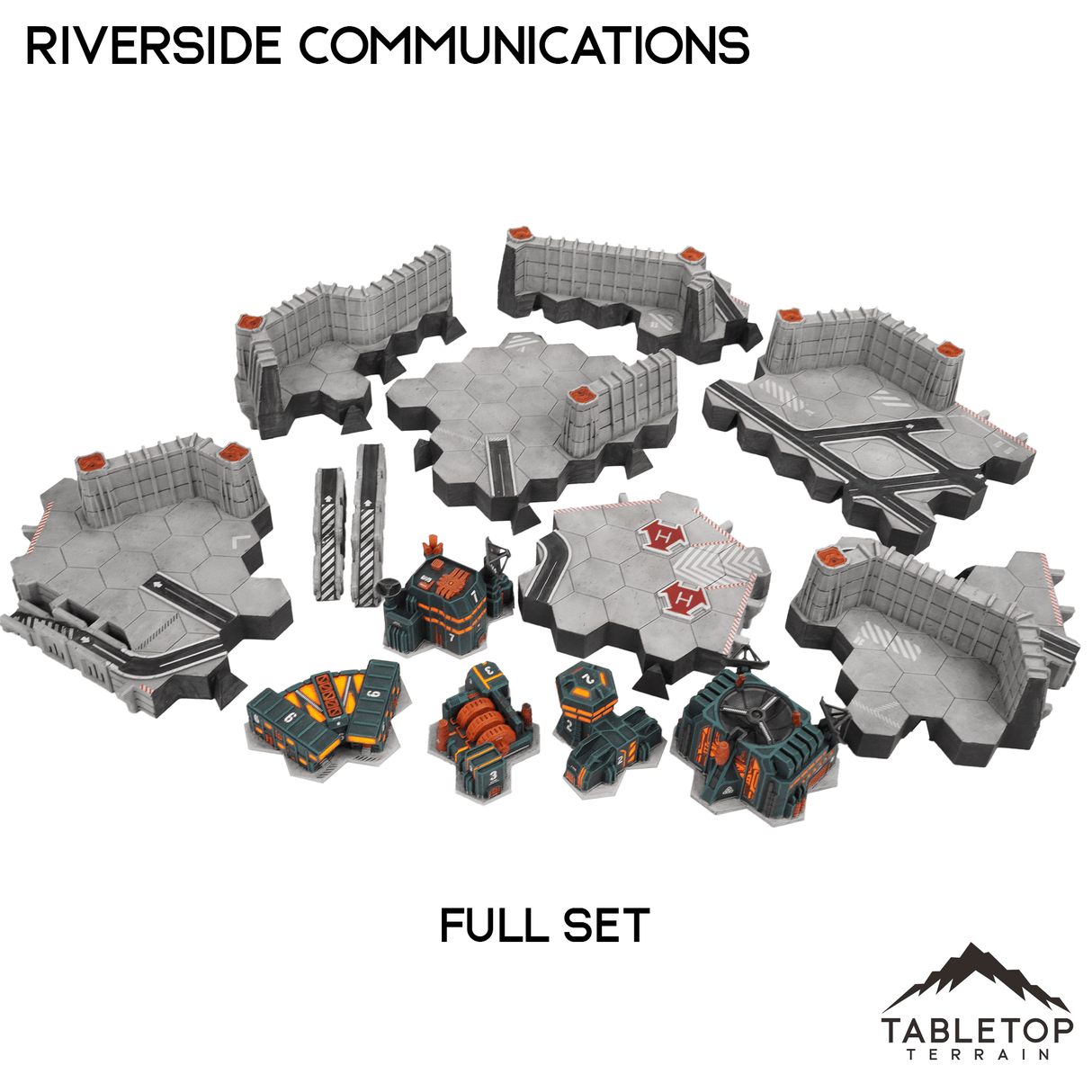 Tabletop Terrain Terrain HEXTECH Riverside Communications Center - 6mm