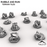 Tabletop Terrain Terrain HEXTECH Rubble and Ruin Terrain Tiles - 6mm