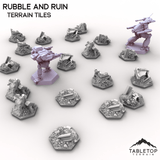 Tabletop Terrain Terrain HEXTECH Rubble and Ruin Terrain Tiles - 6mm