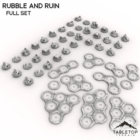 Tabletop Terrain Terrain HEXTECH Rubble and Ruin Terrain Tiles - 6mm