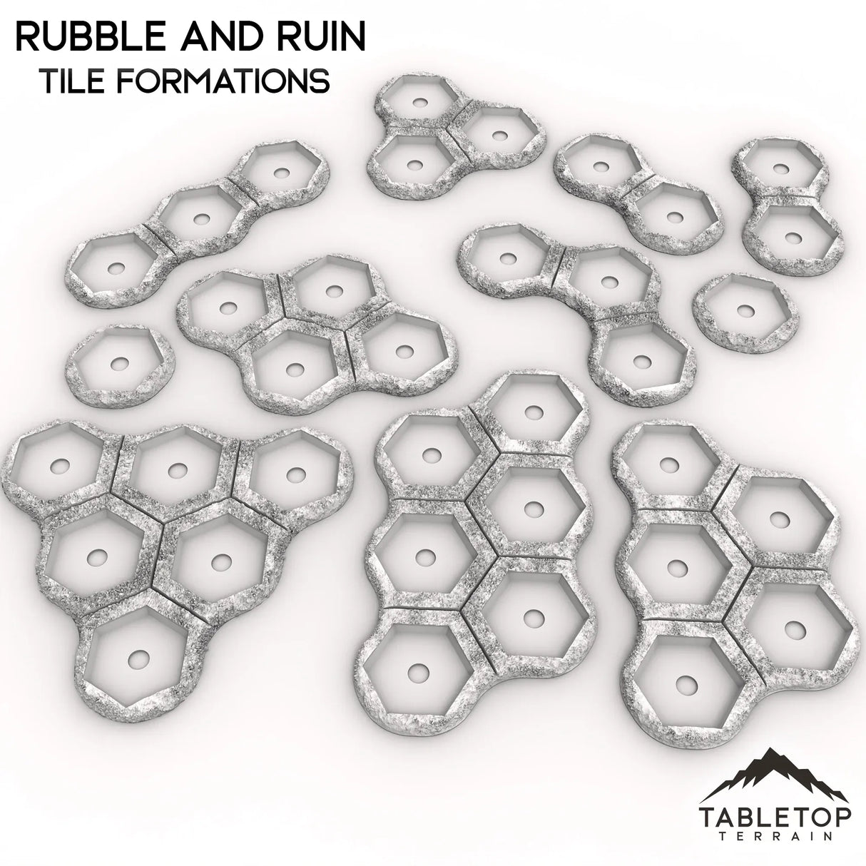 Tabletop Terrain Terrain HEXTECH Rubble and Ruin Terrain Tiles - 6mm