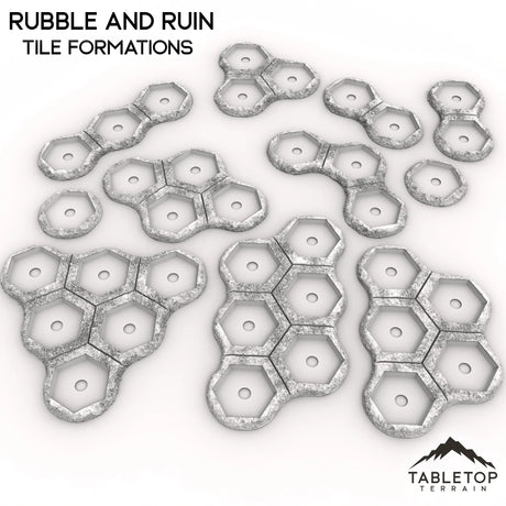 Tabletop Terrain Terrain HEXTECH Rubble and Ruin Terrain Tiles - 6mm
