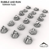 Tabletop Terrain Terrain HEXTECH Rubble and Ruin Terrain Tiles - 6mm