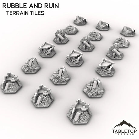 Tabletop Terrain Terrain HEXTECH Rubble and Ruin Terrain Tiles - 6mm