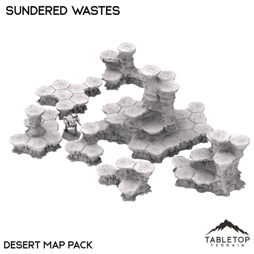 Tabletop Terrain Terrain HEXTECH Sundered Wastes Map Hill Sets - 6mm