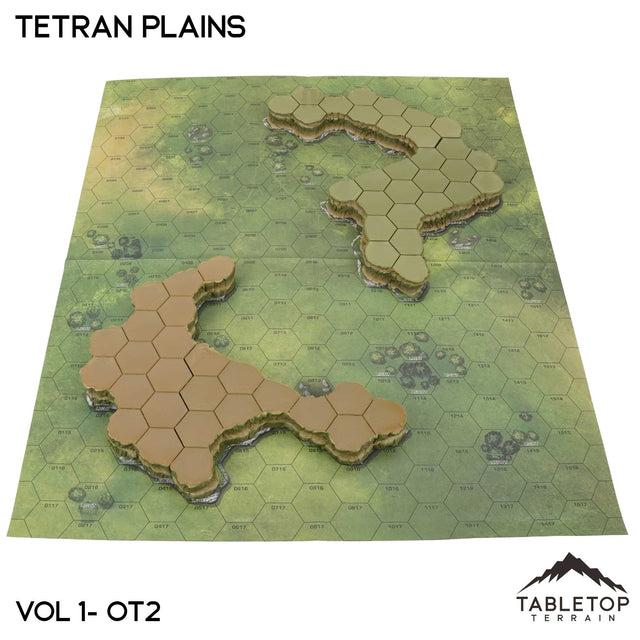 Tabletop Terrain Terrain HEXTECH Tetran Plains Map Hill Set - 6mm