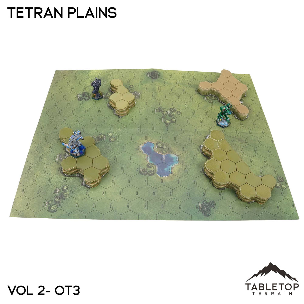Tabletop Terrain Terrain HEXTECH Tetran Plains Map Hill Set - 6mm