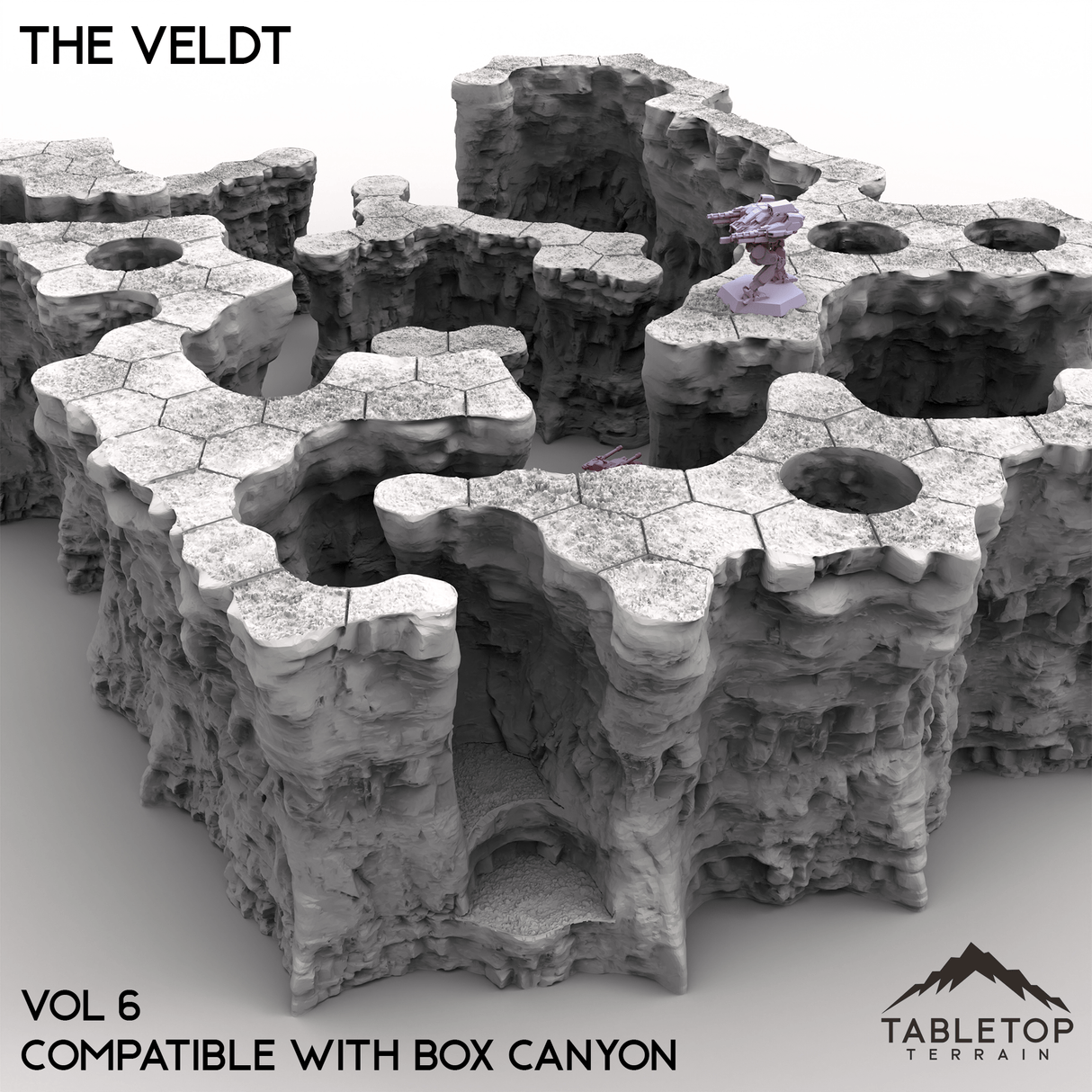 Tabletop Terrain Terrain HEXTECH The Veldt Map Hill Sets-6mm
