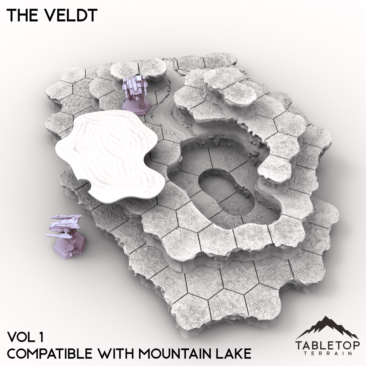 Tabletop Terrain Terrain HEXTECH The Veldt Map Hill Sets-6mm