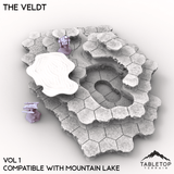 Tabletop Terrain Terrain HEXTECH The Veldt Map Hill Sets-6mm