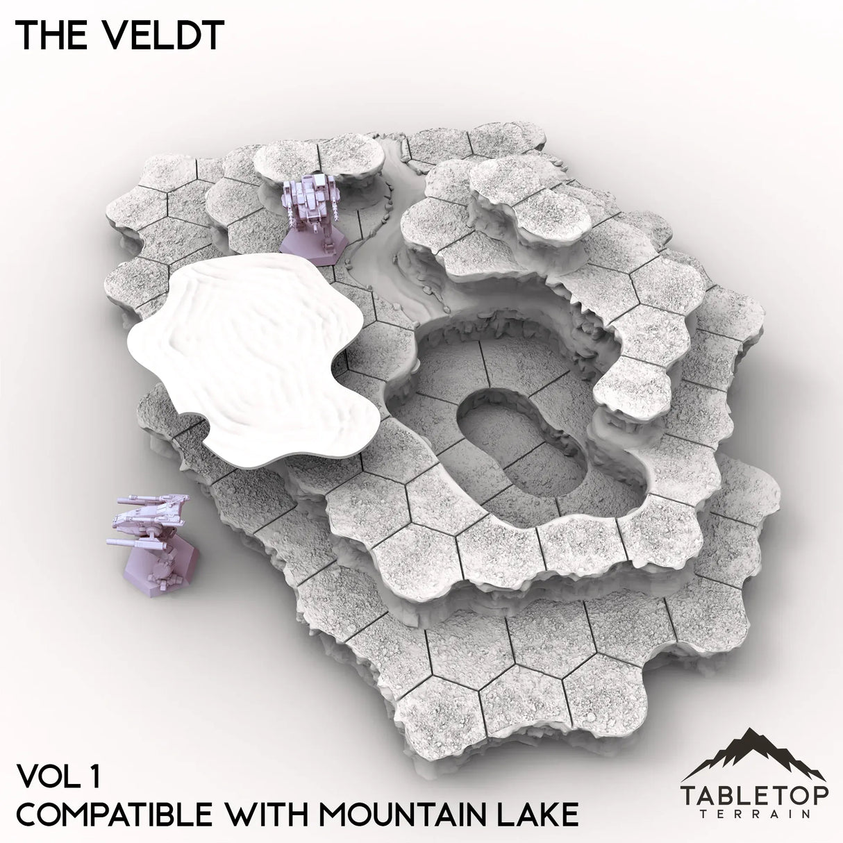 Tabletop Terrain Terrain HEXTECH The Veldt Map Hill Sets-6mm