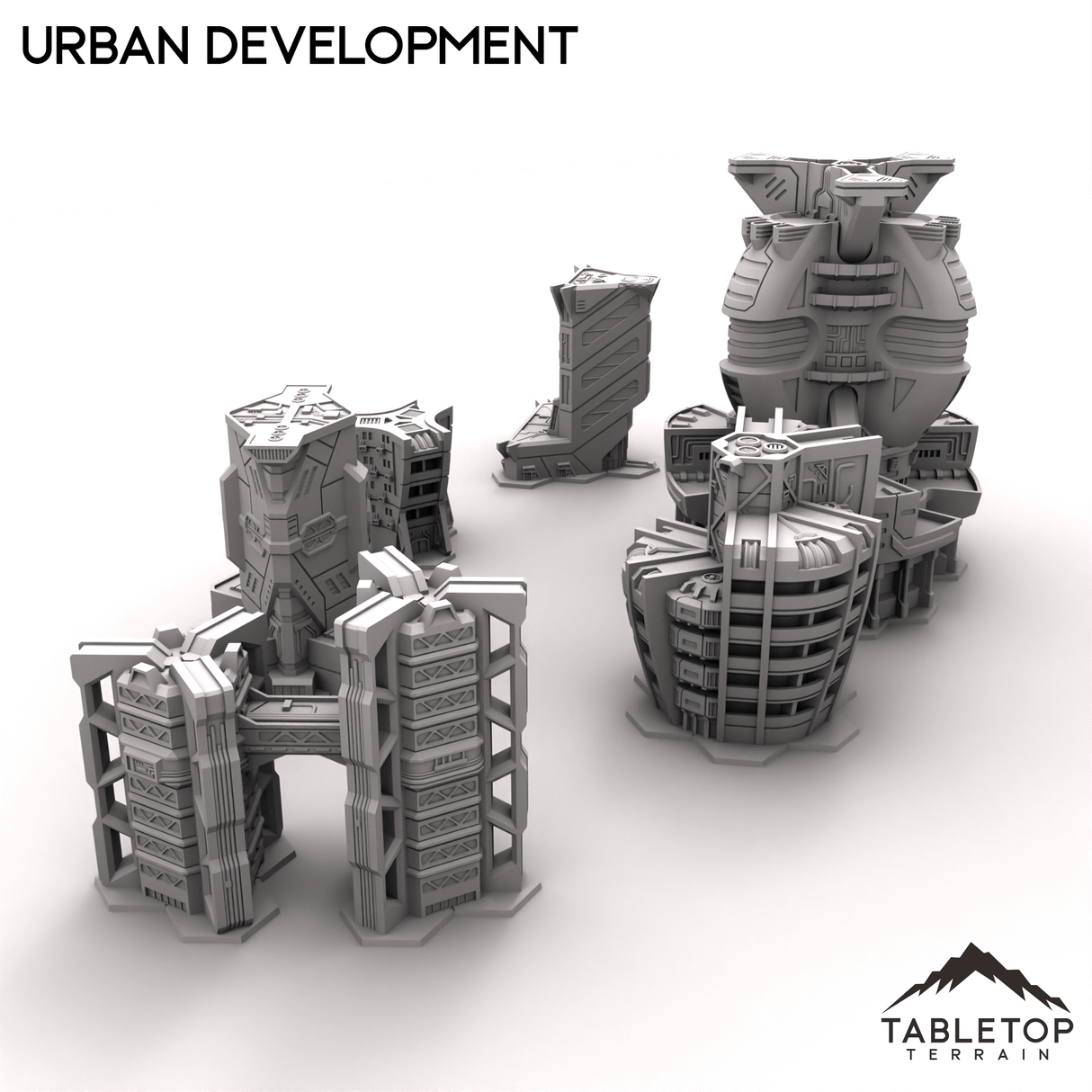 Tabletop Terrain Terrain HEXTECH Trinity City Urban Expansion - 6mm