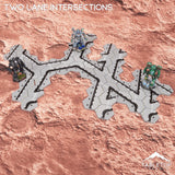 Tabletop Terrain Terrain HEXTECH Two Lane Intersections Bundle