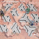 Tabletop Terrain Terrain HEXTECH Two Lane Intersections Bundle