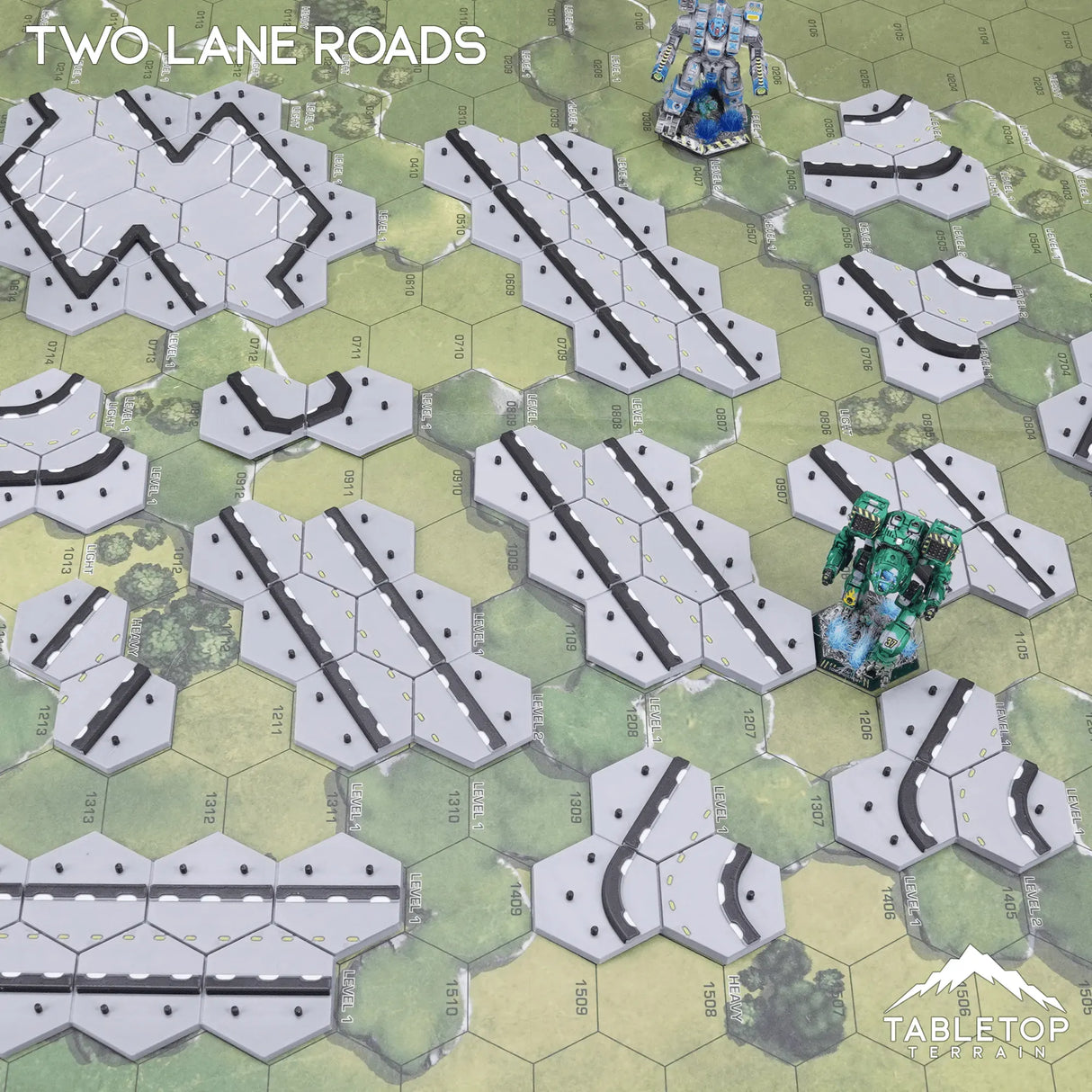 Tabletop Terrain Terrain HEXTECH Two Lane Roads Bundle