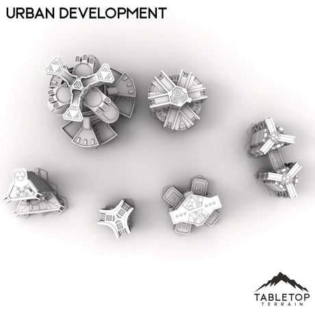 Tabletop Terrain Terrain HEXTECH Urban Expansion Trinity City  - 6mm