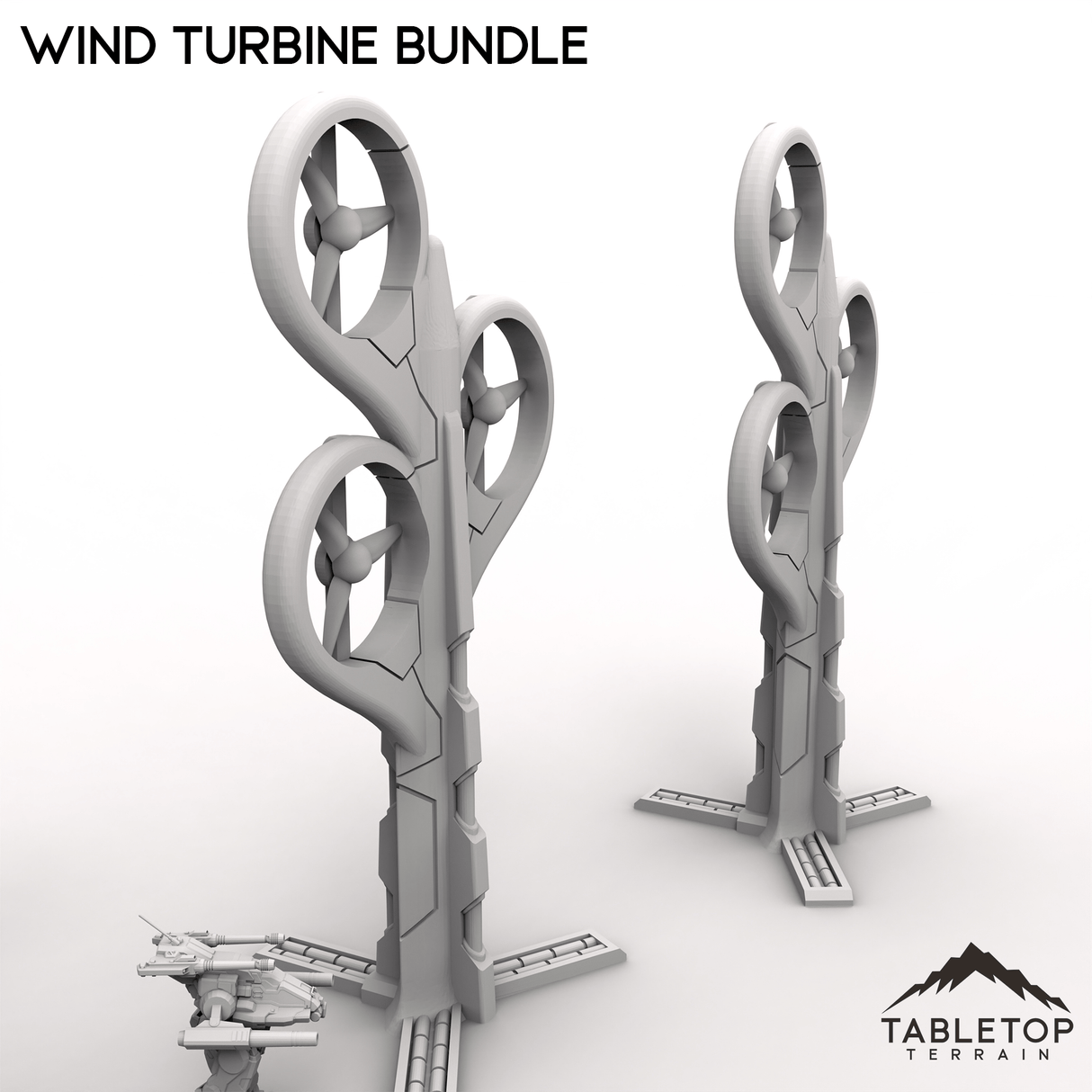 Tabletop Terrain Terrain HEXTECH Wind Turbine Bundle - Power Complex