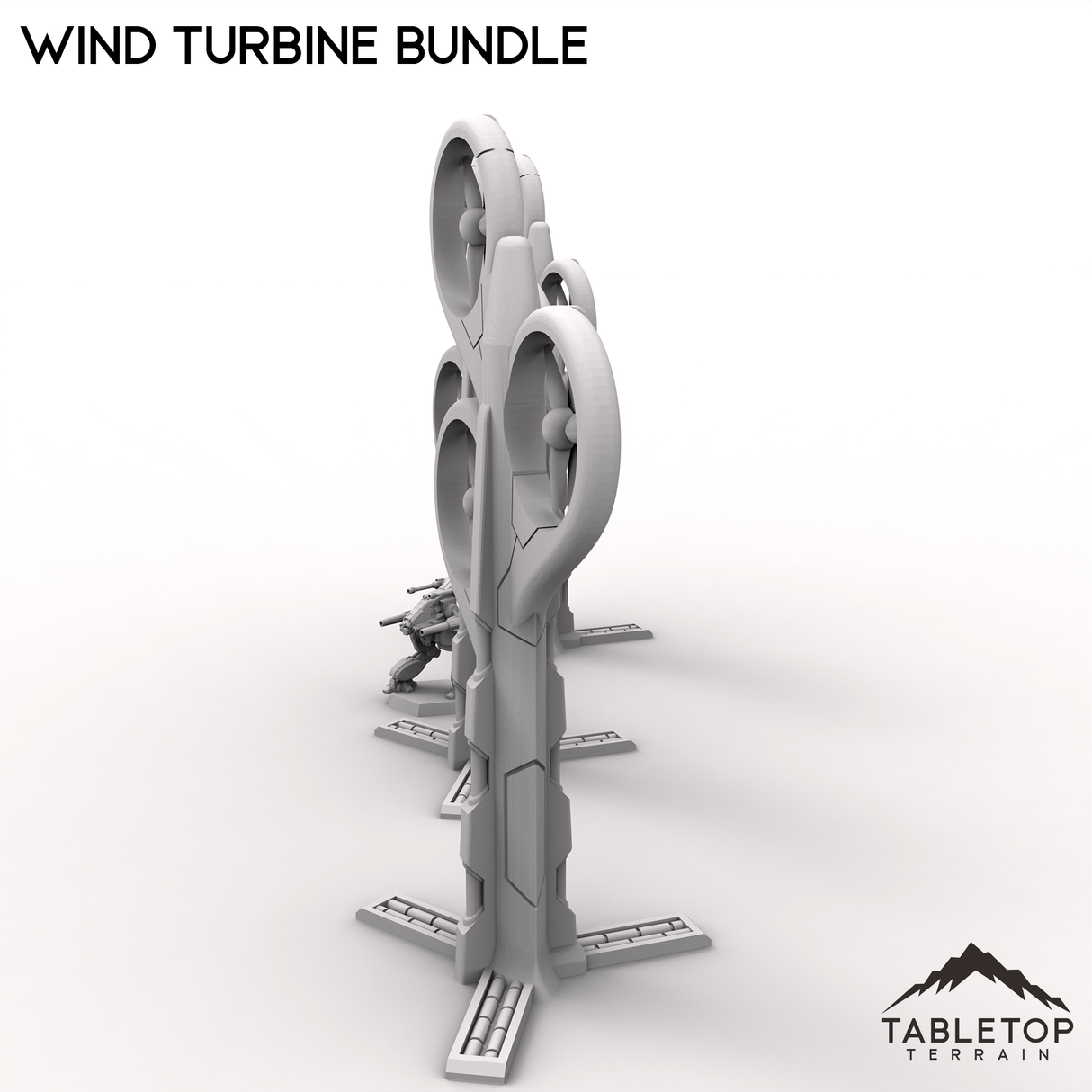 Tabletop Terrain Terrain HEXTECH Wind Turbine Bundle - Power Complex