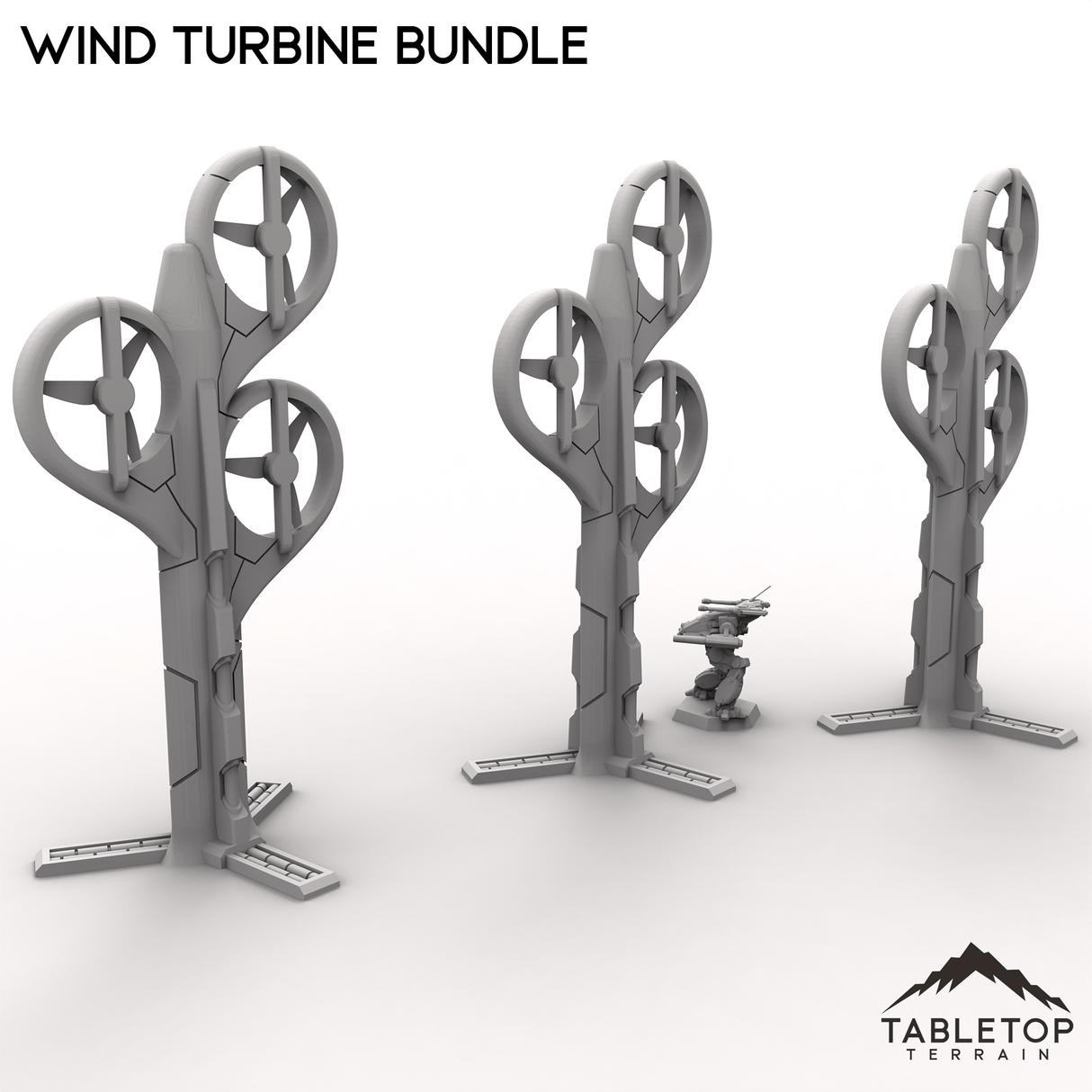 Tabletop Terrain Terrain HEXTECH Wind Turbine Bundle - Power Complex