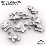 Tabletop Terrain Terrain HEXTECH Zephyr Badlands Map Hill Sets - 6mm