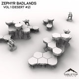 Tabletop Terrain Terrain HEXTECH Zephyr Badlands Map Hill Sets - 6mm