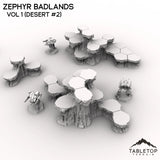 Tabletop Terrain Terrain HEXTECH Zephyr Badlands Map Hill Sets - 6mm