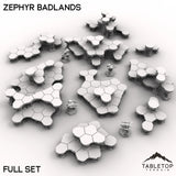 Tabletop Terrain Terrain HEXTECH Zephyr Badlands Map Hill Sets - 6mm