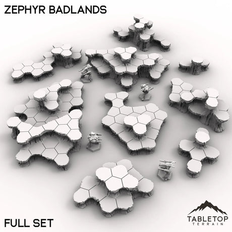 Tabletop Terrain Terrain HEXTECH Zephyr Badlands Map Hill Sets - 6mm
