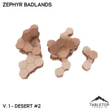 Tabletop Terrain Terrain HEXTECH Zephyr Badlands Map Hill Sets - 6mm