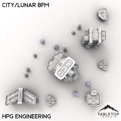 Tabletop Terrain Terrain HPG Engineering HEXTECH City/Lunar BFM - City Map Pack