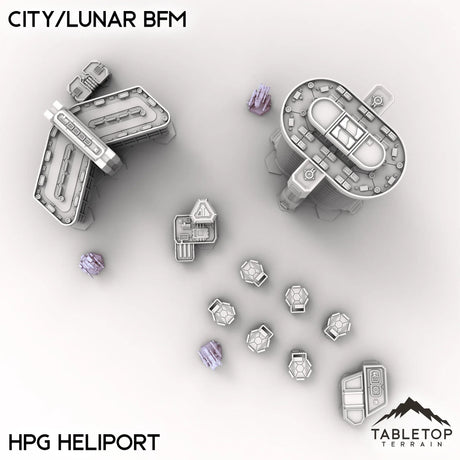 Tabletop Terrain Terrain HPG Heliport HEXTECH City/Lunar BFM - City Map Pack