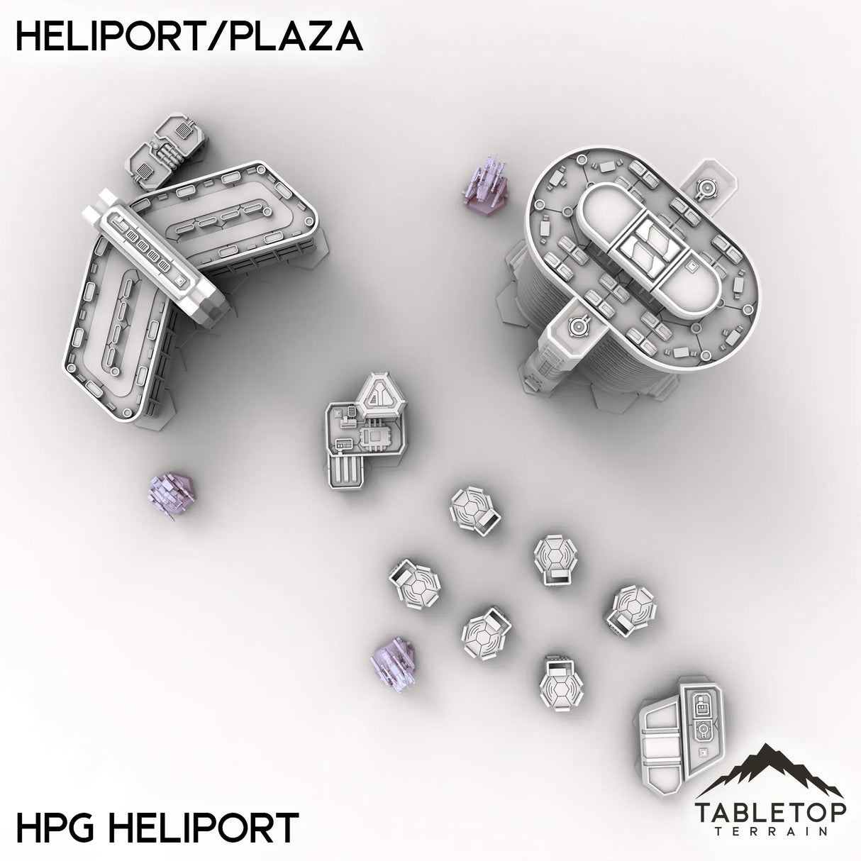 Tabletop Terrain Terrain HPG Heliport HEXTECH Heliport/Plaza - City Map Pack