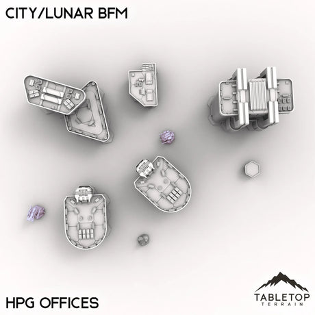 Tabletop Terrain Terrain HPG Offices HEXTECH City/Lunar BFM - City Map Pack