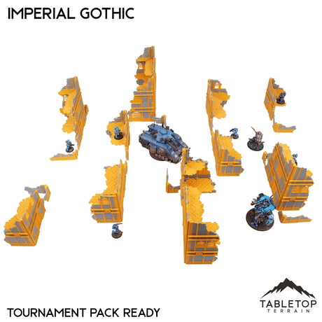 Tabletop Terrain Terrain Imperial Gothic Foldable Multicolor 10e Tournament Terrain