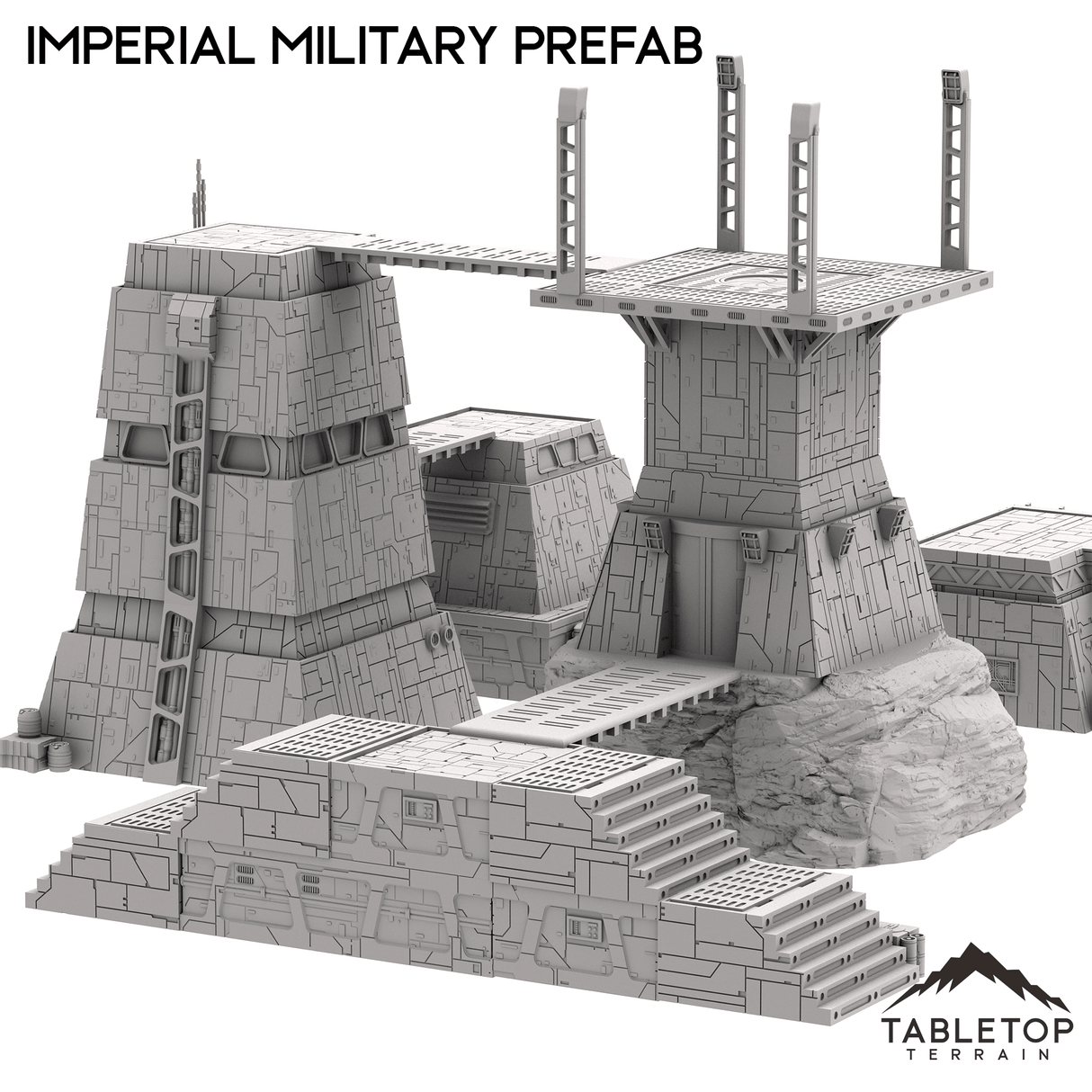 Tabletop Terrain Terrain Imperial Military Prefab Set