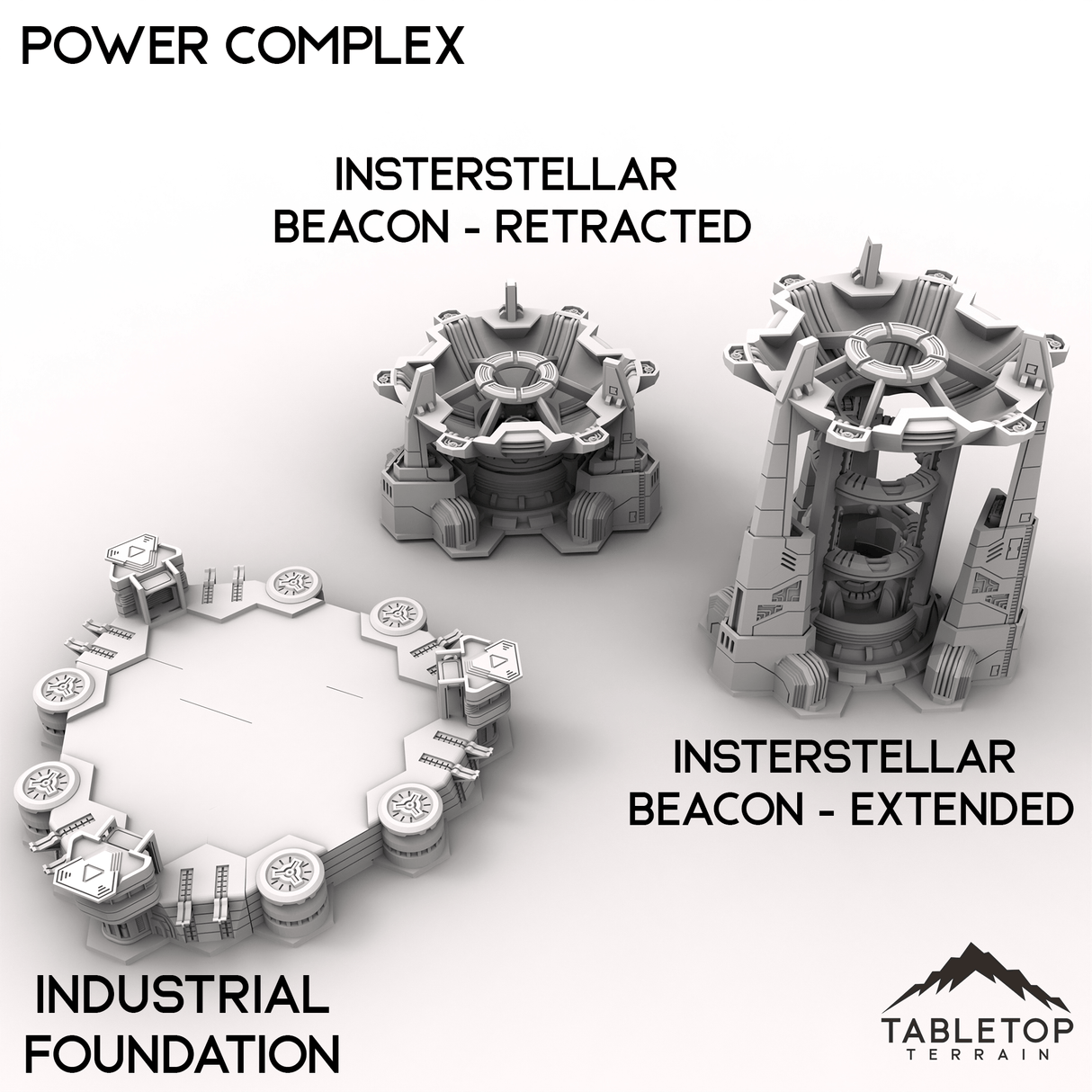 Tabletop Terrain Terrain Industrial Foundation HEXTECH Power Complex - 6mm