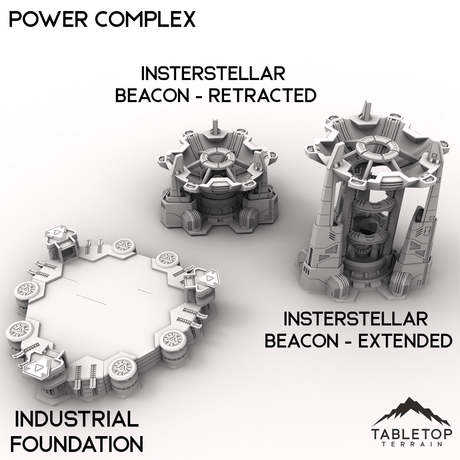 Tabletop Terrain Terrain Industrial Foundation HEXTECH Power Complex - 6mm