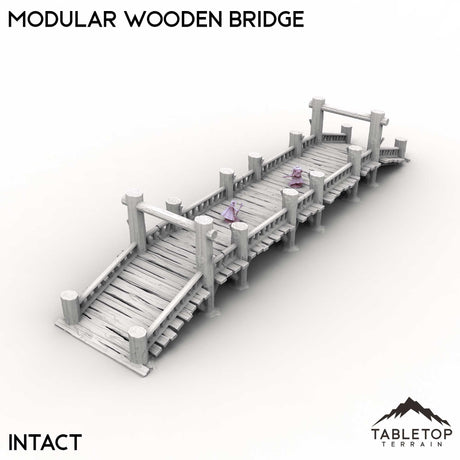 Tabletop Terrain Terrain Intact / 32mm Modular Wooden Bridge