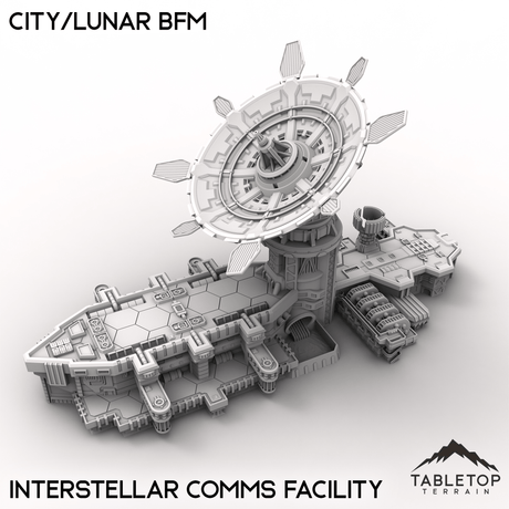 Tabletop Terrain Terrain Interstellar Communications Facility HEXTECH City/Lunar BFM - City Map Pack