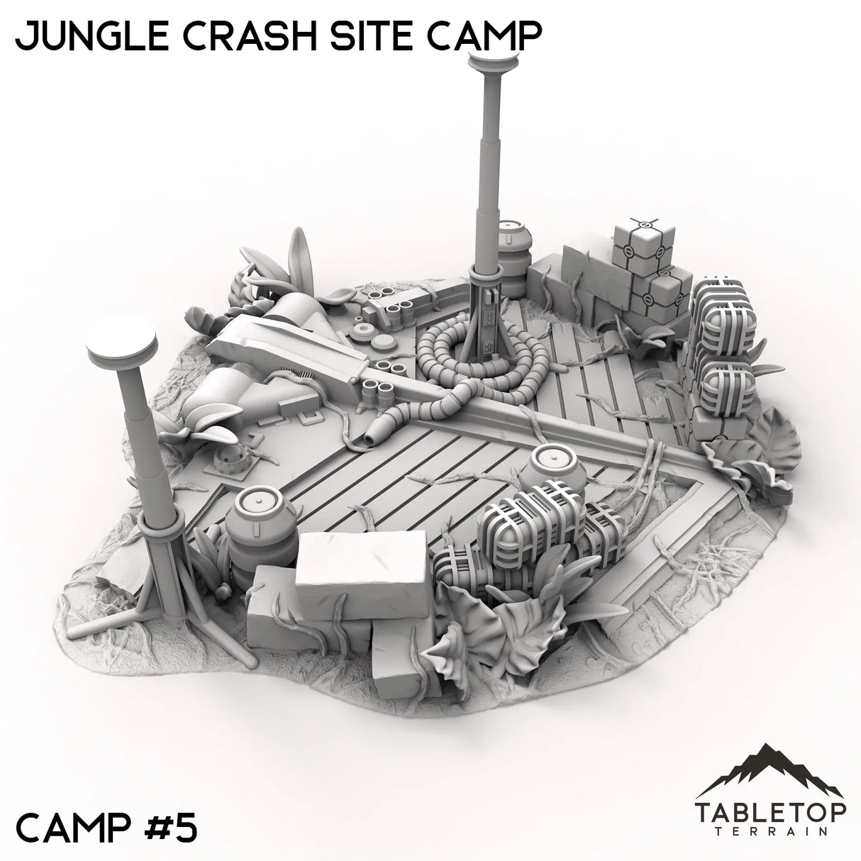 Tabletop Terrain Terrain Jungle Crash Site Camp