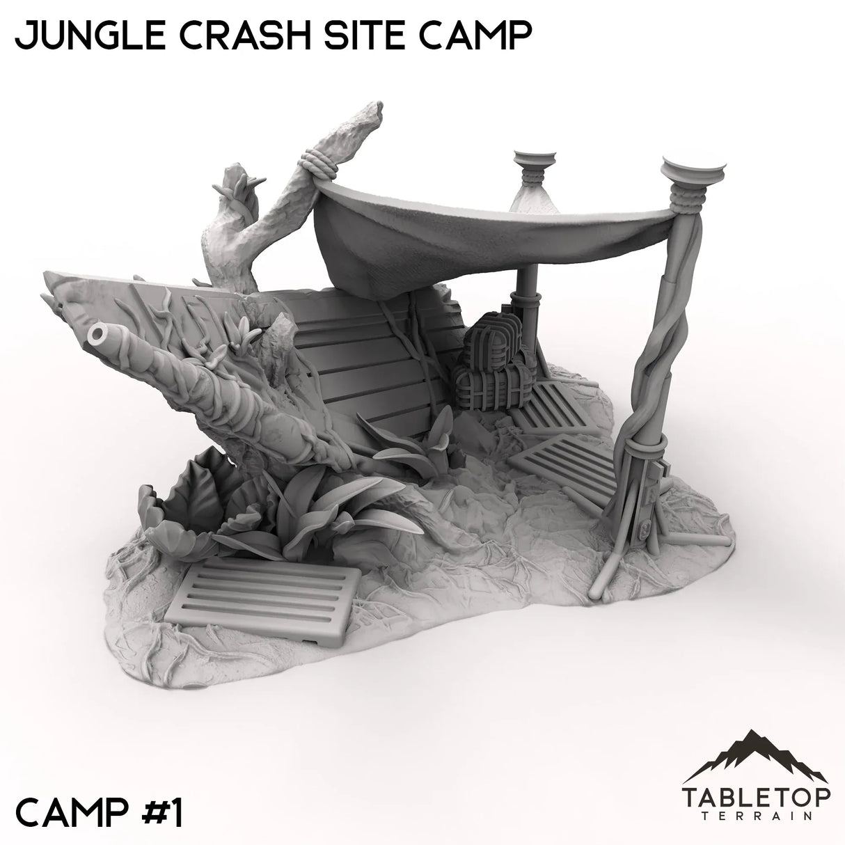 Tabletop Terrain Terrain Jungle Crash Site Camp