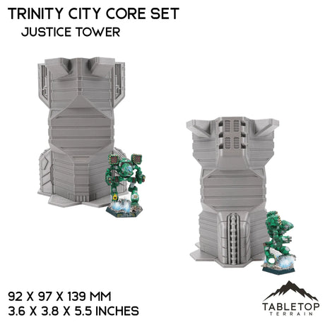 Tabletop Terrain Terrain Justice Tower HEXTECH Trinity City Core Set - 6mm