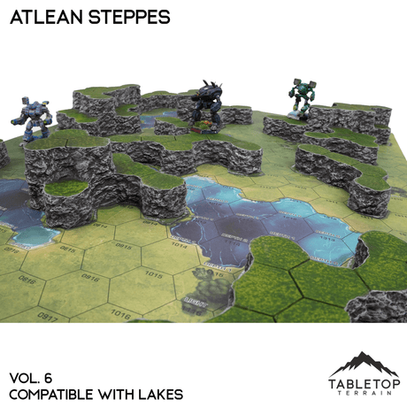 Tabletop Terrain Terrain Lakes Compatible Map Hill Sets - Atlean Steppes